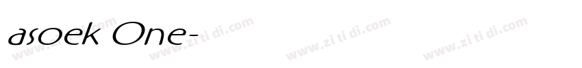 asoek One字体转换